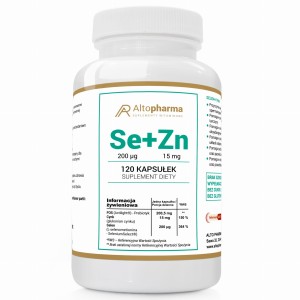 Altopharma  Selen 200µg +Cynk 15mg+ Prebiotyk PRODUKT WEGE 120 kapsułek