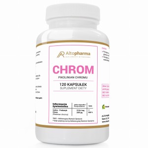 Altopharma CHROM POKOLINIAN CHROMU 200µg + PREBIOTYK PRODUKT WEGE 120 kapsułek