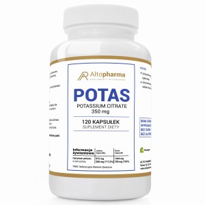 Altopharma POTAS CYTRYNIAN POTASU 350mg PRODUKT WEGE 120 kapsułek