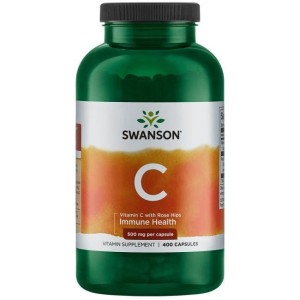 Swanson Witamina C 500mg z dziką różą 400kaps