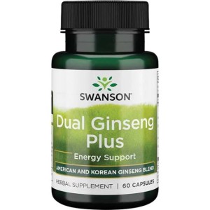 Swanson Dual Ginseng Plus 60 kaps Żeń Szeń Ashwagandha