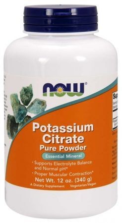 NOW FOODS Potassium Citrate - Cytrynian Potasu (340 g) w proszku 