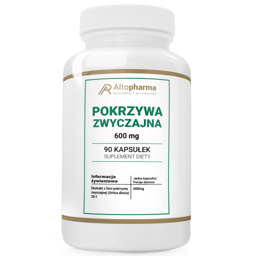 Alto pharma Pokrzywa Zwyczajna Ekstrakt 600mg PROSTATA LIŚCIE POKRZYWY ODPORNOŚĆ 90 kapsułek