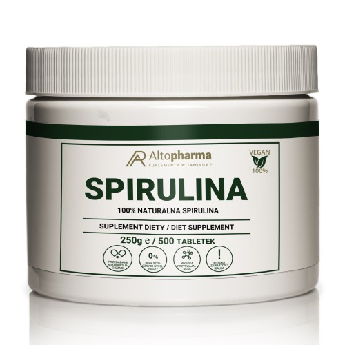 Alto pharma SPIRULINA tabletki 500 sztuk DETOX ALGI ODPORNOŚĆ