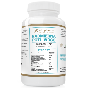 Alto pharma NADMIERNA POTLIWOŚĆ Skrzyp Szałwia Melisa Pokrzywa Mniszek STOP POT PRODUKT WEGE 90 kapsułek