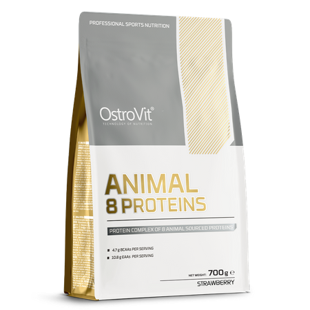 OstroVit Animal 8 Proteins 700 g truskawkowy Kompleks 8 białek