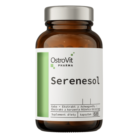 OstroVit Serenesol 60 kapsułek Gaba l-teanina Ashwagandha Różeniec