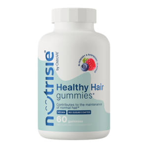 OstroVit OstroVit NUTRISIE® Healthy Hair Gummies 60 sztuk jagodowo-malinowy D3 cynk B6 B12