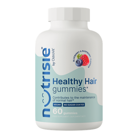OstroVit OstroVit NUTRISIE® Healthy Hair Gummies 60 sztuk jagodowo-malinowy D3 cynk B6 B12