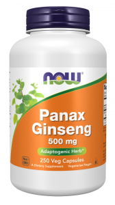 NOW Foods Panax Ginseng żeń szeń koreański 500mg 250kaps