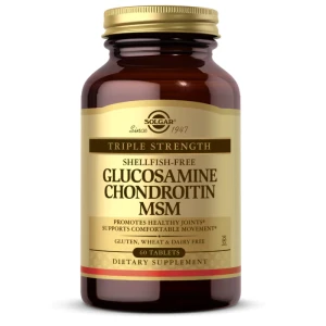 Solgar, Glucosamine Chondroitin MSM, Triple Strength, 60 Tabl Glukozamina chondroityna