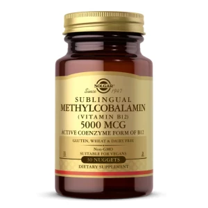 SOLGAR METYLOKOBALAMINA WITAMINA B12 5000UG 30 BRYŁEK 5mg