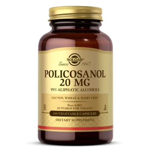 Solgar Policosanol 20 mg  100 Vegetable Capsules Polikosanol
