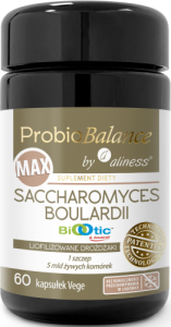 Aliness ProbioBALANCE, MAX Saccharomyces Boualardii 5 mld/250mg x 60 vege caps.