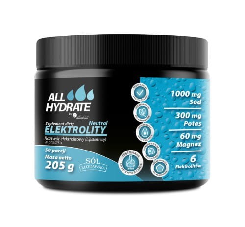 Aliness ALLHydrate, Elektrolity Neutral 205g, 50 porcji