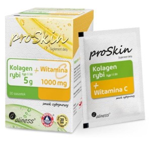 Aliness Kolagen rybi 5g + Witamina C 1000mg Complex x 30 saszetek