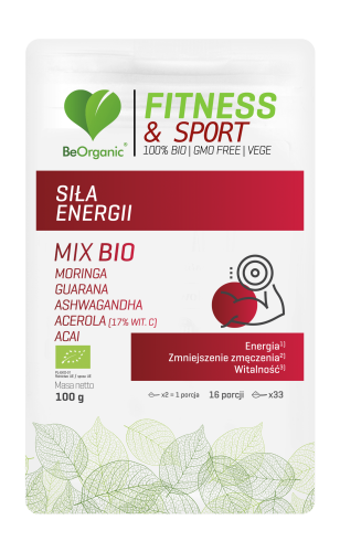  Aliness Siła energii MIX BIO 100g Moringa Guarana Ashwagandha