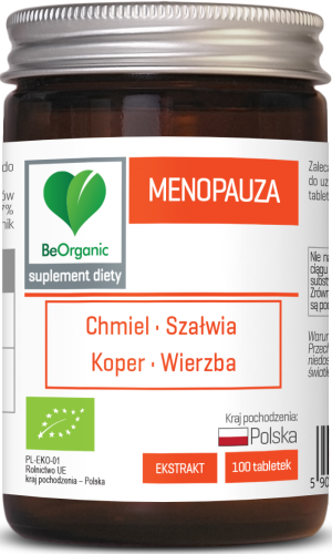    Aliness Menopauza BIO 450 mg x 100 tabletek Chmiel Koper Wierzba Szałwia