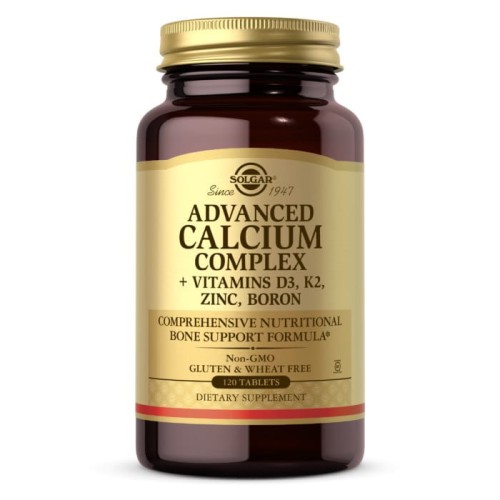 Solgar Advanced Calcium Complex - D3 + K2 + Zinc + Boron Wapń Cynk 120tab