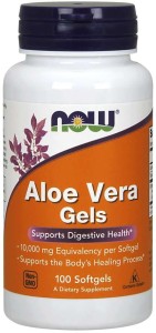 NOW Foods Aloe Vera Gels - Aloes koncentrat z Liści Aloesu 100kaps