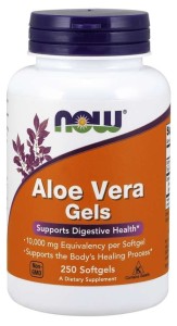 NOW Foods Aloe Vera Gels - Aloes koncentrat z Liści Aloesu 250kaps 