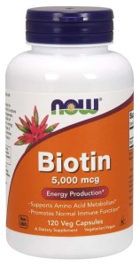 NOW Foods Biotin 5,000 mcg Veg Caps Biotyna 120kaps