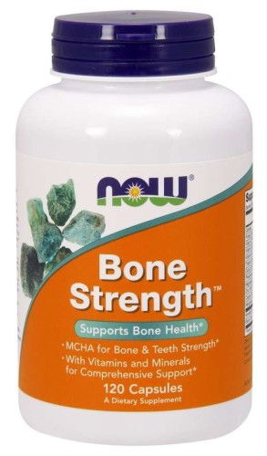 NOW Foods Bone Strength 240kaps Magnez Bor Mangan Wapń Fosfor Cynk 
