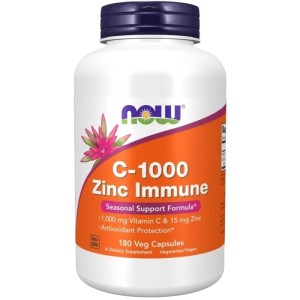 NOW Foods C-1000 Zinc Immune - 180 vcaps