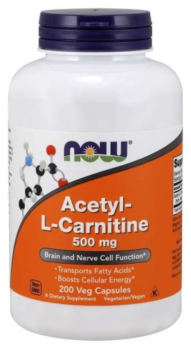 NOW Foods ALC 500mg Acetyl-L Karnityna 200  kaps 