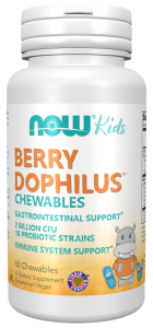 NOW Foods BerryDophilus kids – probiotyk dla dzieci – 60 tabletek do ssania