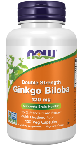NOW Foods Ginkgo Biloba, Double Strength 120 mg 100kaps