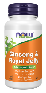 NOW Foods Ginseng & Royal Jelly żeń szeń mleczko pszczele