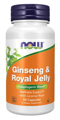 NOW Foods Ginseng & Royal Jelly żeń szeń mleczko pszczele