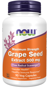 NOW Foods Grape Seed Extract, Maximum Strength 500 mg Pestki winogron
