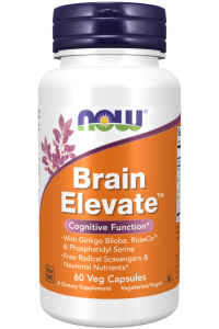 NOW Foods Brain Elevate 60 Veg Capsules cholina fosfatydyloseryna huperzyna gotu 