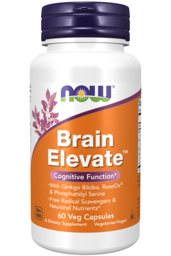 NOW Foods Brain Elevate 60 Veg Capsules cholina fosfatydyloseryna huperzyna gotu 