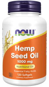 NOW Foods Hemp Seed Oil 1000 mg Softgels Olej z nasion konopi