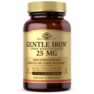 Solgar Gentle Iron, Żelazo chelat 25 mg