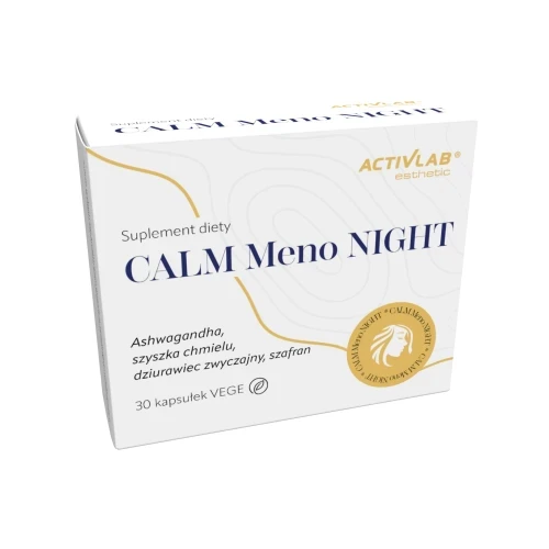 Activlab CALM Meno NIGHT Ashwagandha Chmiel Dziurawiec Szafran Melatonina