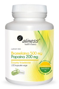 ALINESS Bromelina 500mg, Papaina 200 mg / 100 VEGE