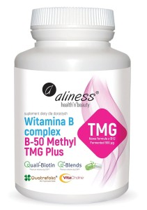ALINESS  Witamina B Complex B-50 Methyl  TMG 100 kapsułek