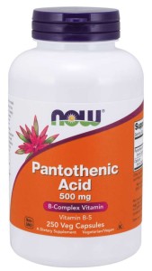 NOW Foods Pantothenic Acid – Kwas pantotenowy 500 mg B-5 250kaps