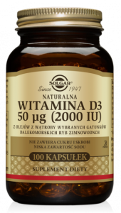 Solgar Naturalna witamina D3 50 µg 2000 IU