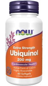 NOW Foods Ubiquinol - ubichinol - 200mg 60 kapsułek