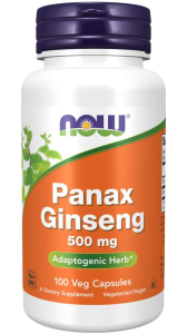 NOW Foods Panax Ginseng żeń szeń koreański 500mg