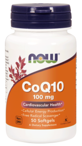 NOW Foods Koenzym Q10 100 mg + VIT E – 50 kaps