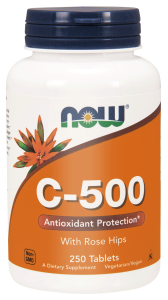 NOW Foods Witamina C- 500 mg / 250 tab + dzika róża