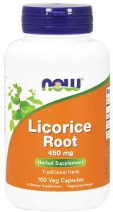 NOW Foods Licorice Root 450 mg Veg Capsules Lukrecja