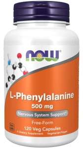 NOW Foods L-Phenylalanine 500 mg Fenyloalanina Fenylalanina