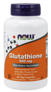 NOW Foods Glutathione 500 mg – 60 kaps L-Glutation